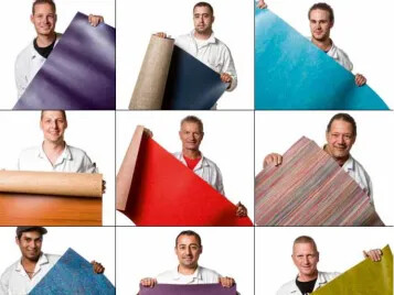Our proud linoleum craftsmen